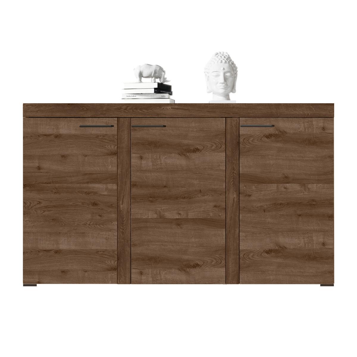 SIDEBOARD Spacoro 3D Eiche Lefkas 148,8/82/40,3 cm – Wohnzimmer Kommode Modern - Braun, Holzwerkstoff/Kunststoff (149/82/40cm) - AX Living