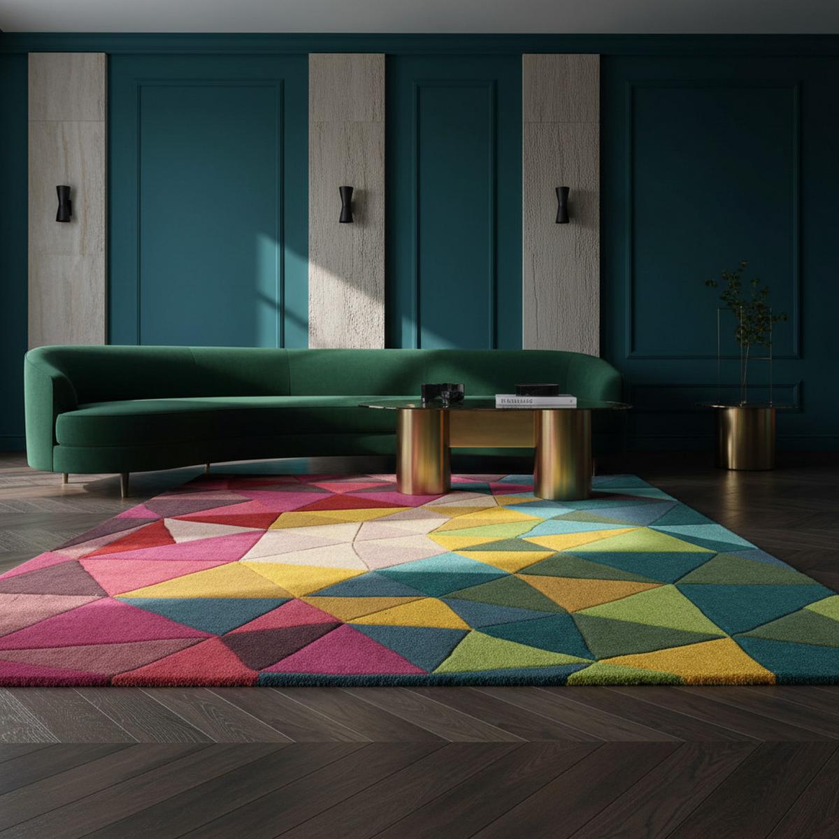 WOLLTEPPICH DERWENT, geometrisch, Bunt, 120 x 170 cm - Multicolor, Textil (170/120cm) - KADIMA DESIGN