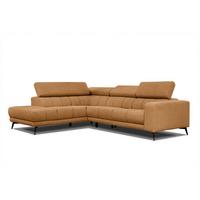 ECKSOFA MORELLO 5-Sitzer, orange - Schwarz/Orange, Holzwerkstoff/Textil (158/269cm) - Wozimo