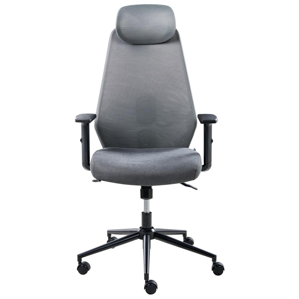 BÜROSTUHL Dunkelgrau Oryn - Dunkelgrau, Textil (71/111/65cm) - Beliani