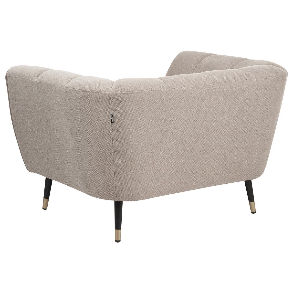 SESSEL Taupe Orsta - Taupe/Goldfarben, Textil (112/73/85cm) - Beliani
