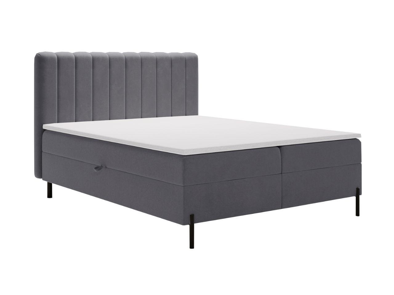 BOXBETT Primavera 140x200 Dunkelgrau - Dunkelgrau, Holz/Textil (140/200cm) - Graingold
