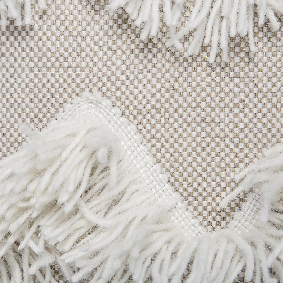 POUF Nashik 44/45/44 cm - Beige, Textil (45/44/44cm) - Beliani