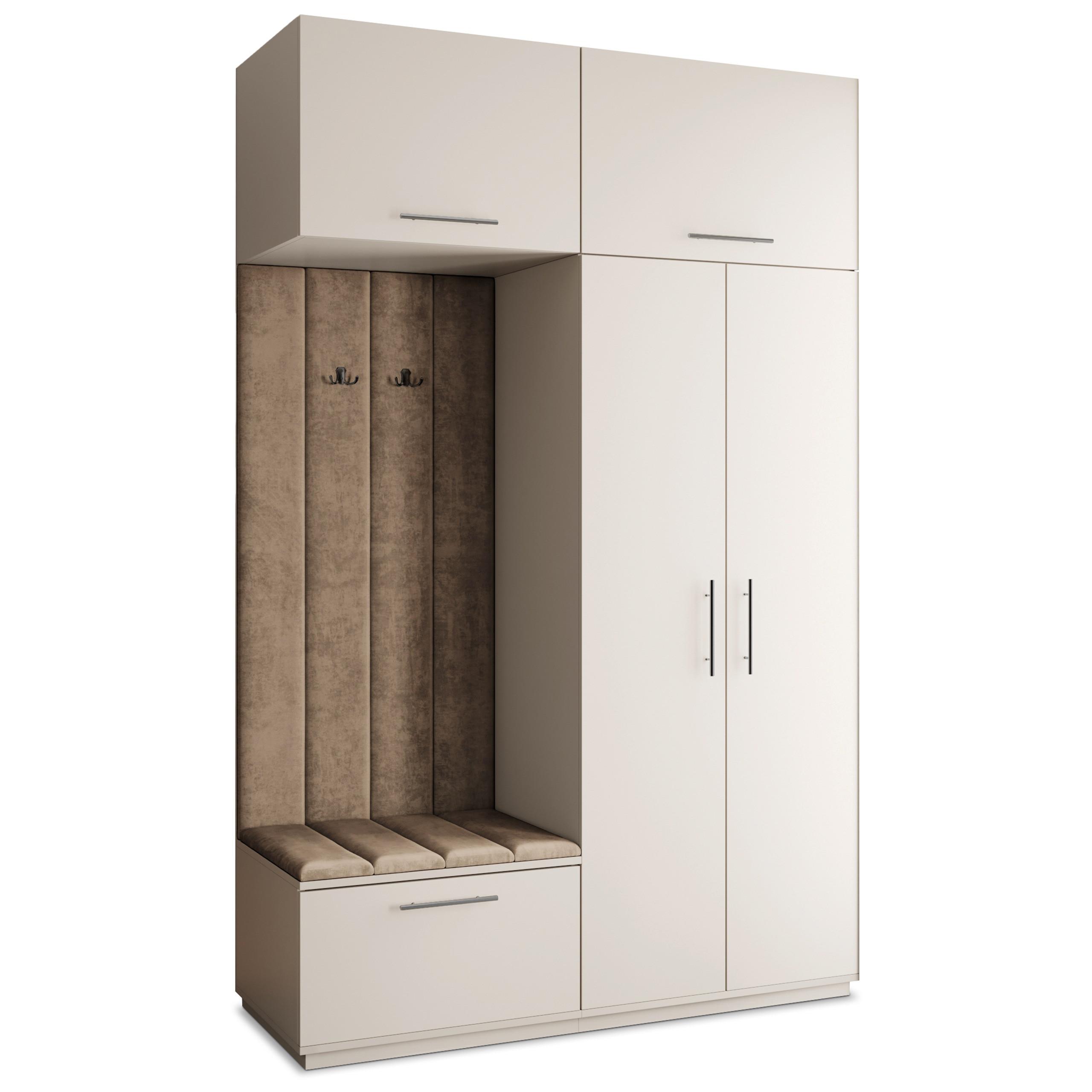 GARDEROBENSCHRANK REMA 150/240/60 cm Modern Garderobe-Set Kaschmir - Kaschmir/Mokka, Holzwerkstoff (150/240/60cm) - MASSENO