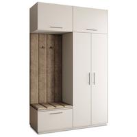 GARDEROBENSCHRANK REMA 150/240/60 cm Modern Garderobe-Set Kaschmir - Kaschmir/Mokka, Holzwerkstoff (150/240/60cm) - MASSENO