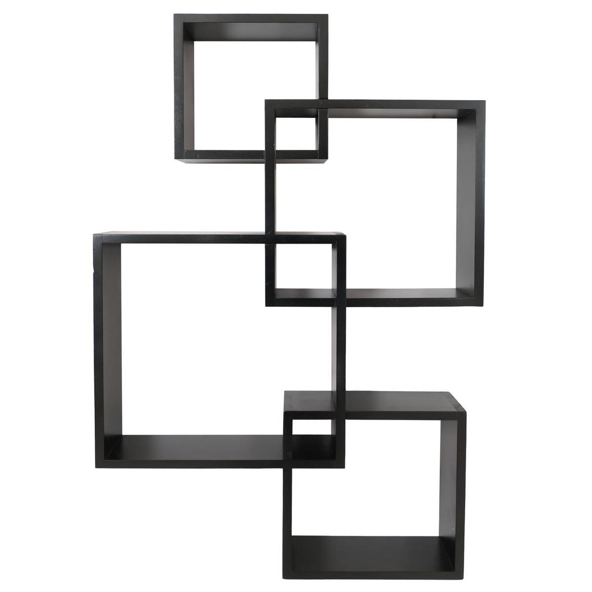 WANDREGAL Schwarz - Schwarz, Holz (59/91/10cm) - MCW