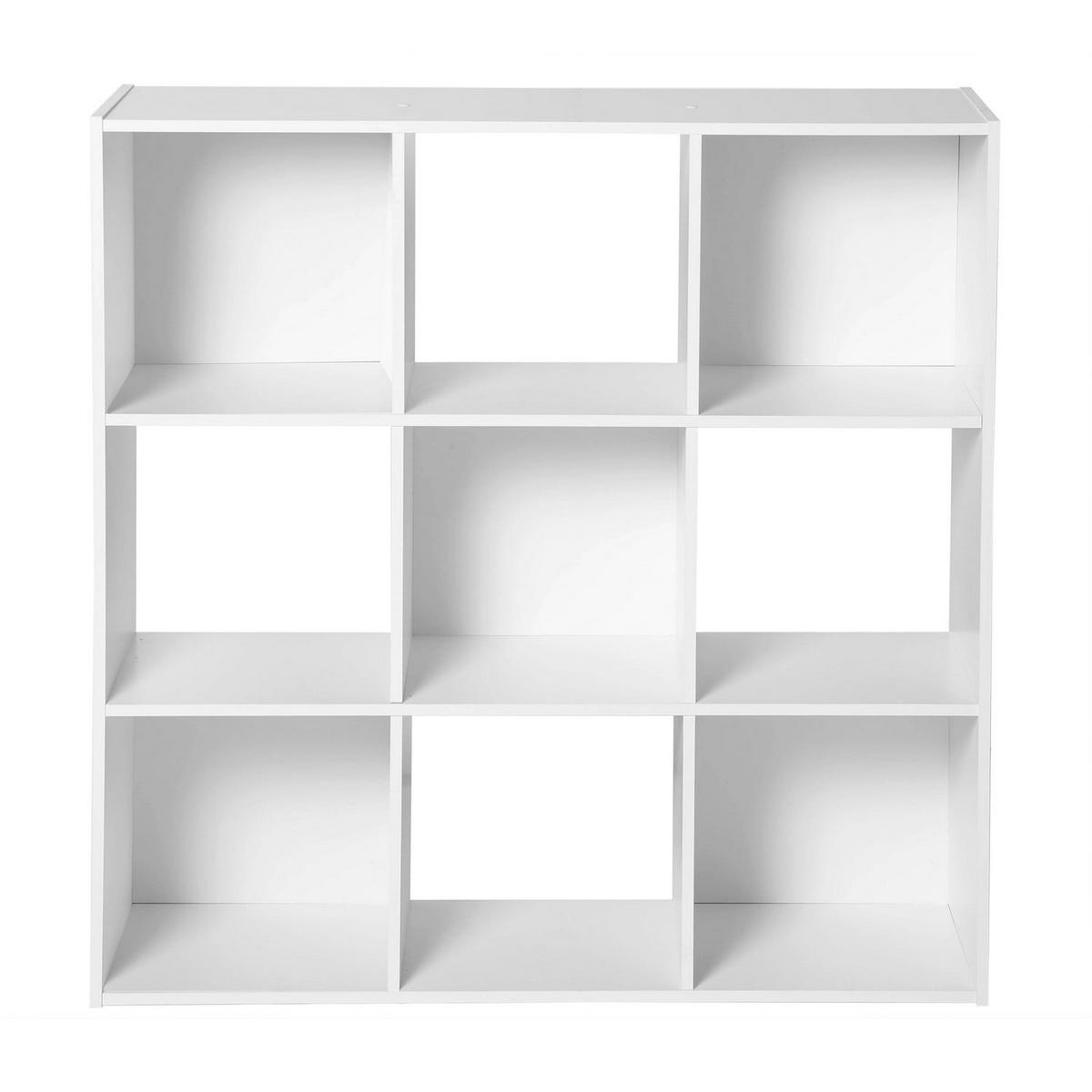 REGAL mit 9 Fächern - Weiß, Holzwerkstoff (29.5/92.5/32cm) - Calicosy