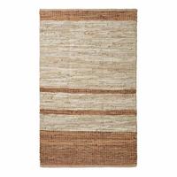 FLICKENTEPPICH aus Recycling-Leder 90/150 cm - Braun, Leder (90/150cm) - Homescapes