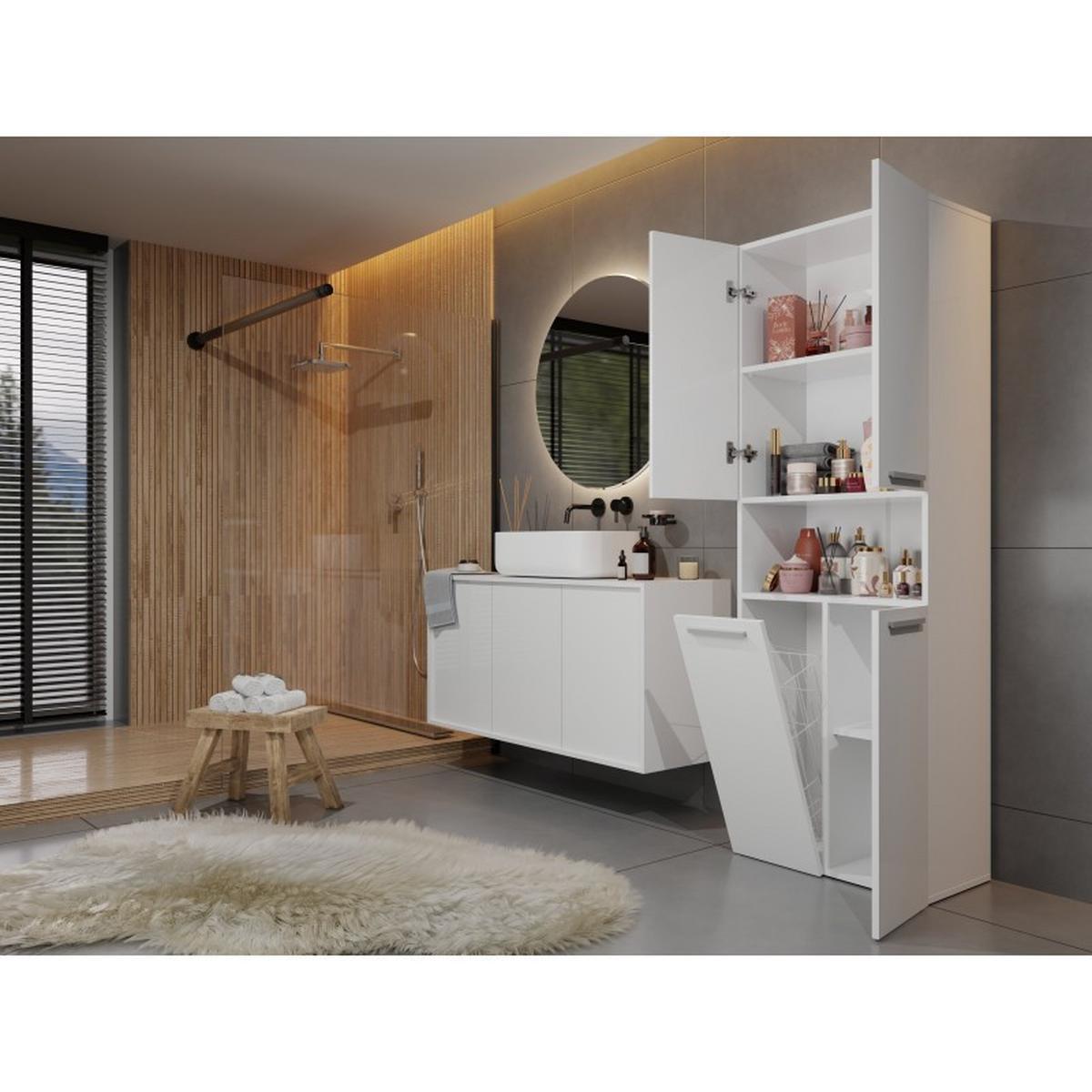 BADEZIMMERSCHRANK Weiß 60/174/30 - Weiß, Holzwerkstoff (60/174/30cm) - RAUMHIRSCH FURNITURE