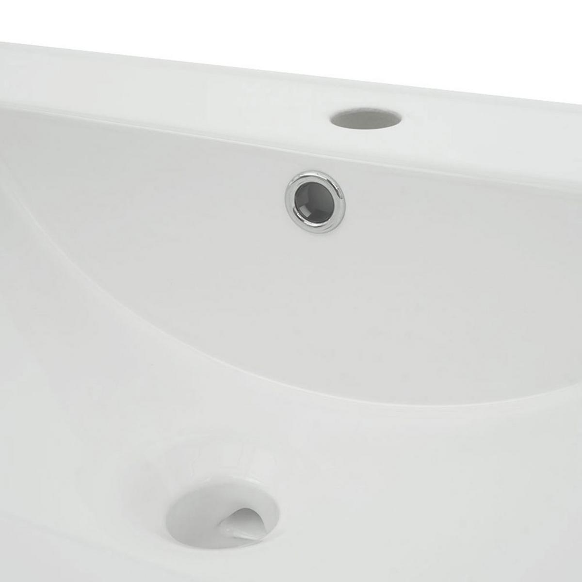 WASCHBECKEN eckig Weiß - Weiß, Keramik (81/17/47cm) - MCW