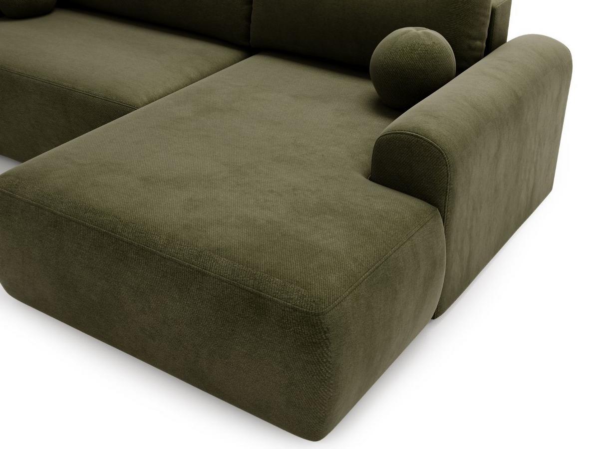 ECKSOFA Savana Grün Links - Grün, Holz/Textil (257/177cm) - Graingold