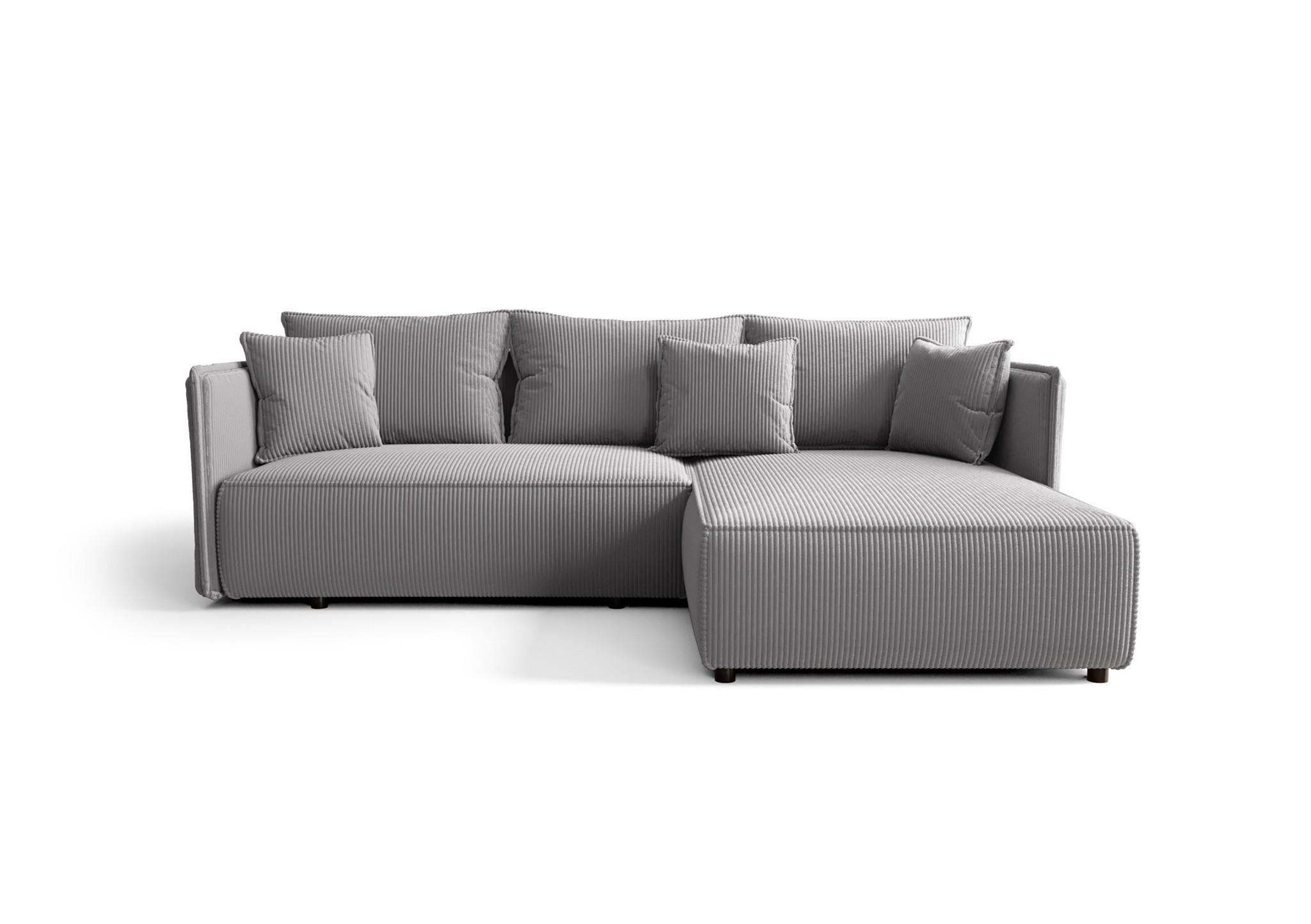 ECKSOFA Evora - Blaugrau, Holzwerkstoff/Textil (245/185cm) - Fun Möbel