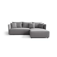 ECKSOFA Evora - Blaugrau, Holzwerkstoff/Textil (245/185cm) - Fun Möbel