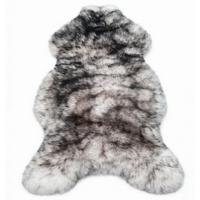 FELL Öko Schaffell Lammfell Natur Dunkel Geflammt ca. 140 cm - Schwarz/Weiß, Fell (80/140cm) - Provellus