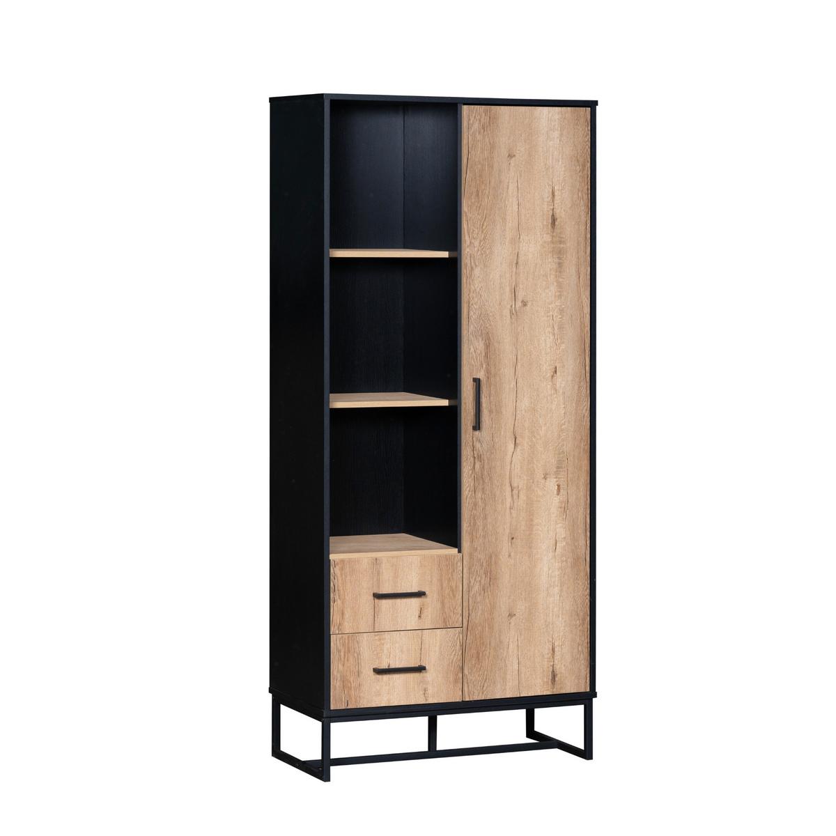 HIGHBOARD Holzoberfläche mit offenen Regalen, geräumiger Stauraum - Weiß, Holzwerkstoff (80/180/40cm) - Urban Meuble