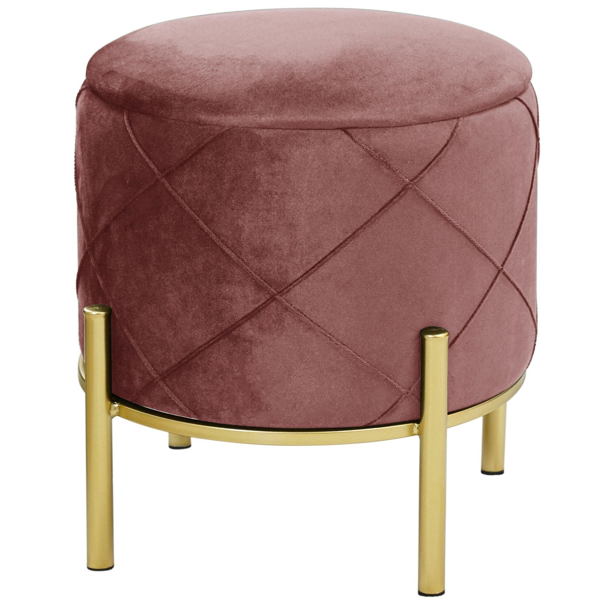 POLSTERHOCKER Rosa 37/40/37 - Rosa, Textil (37/40/37cm) - RAUMHIRSCH FURNITURE