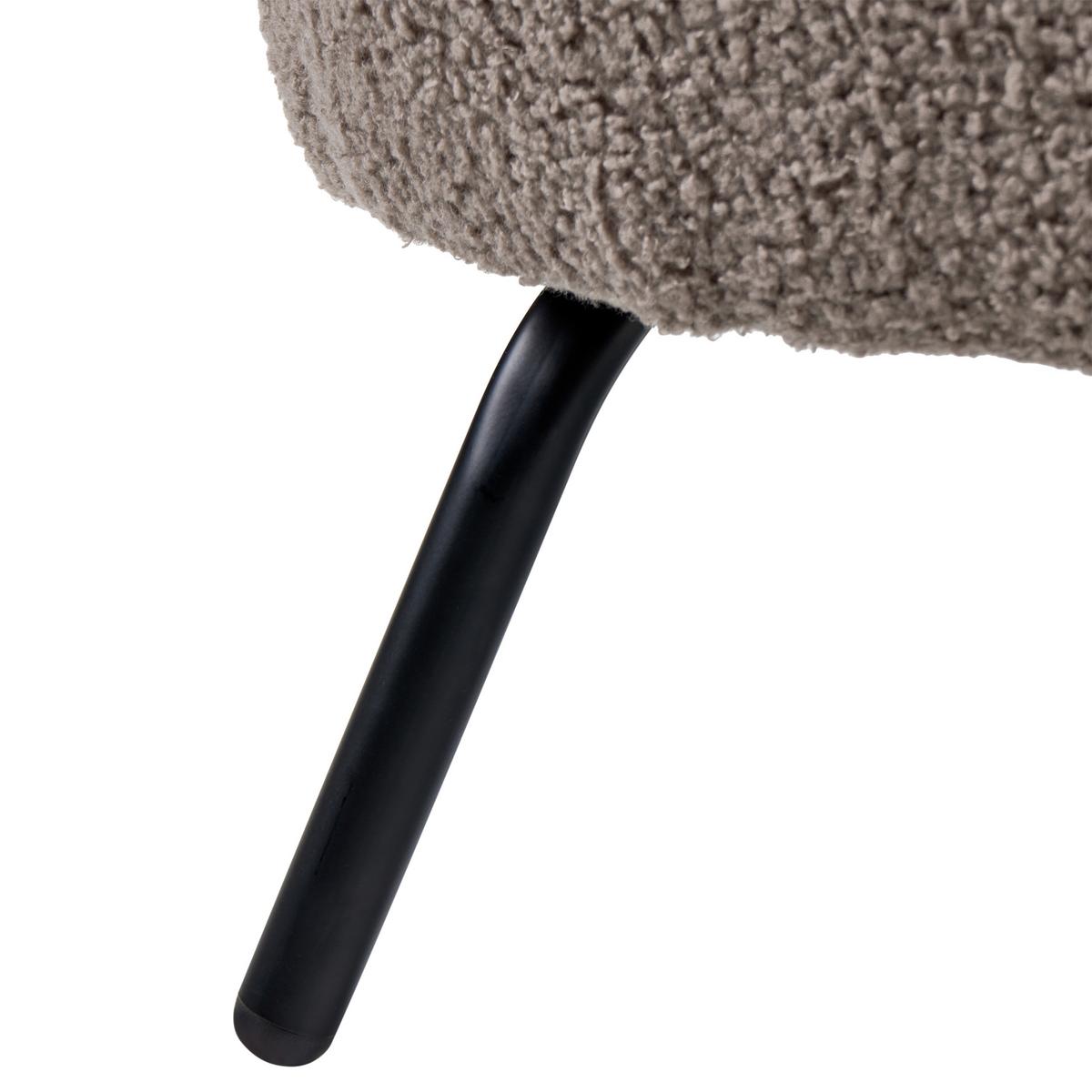 SESSEL Bouclé Taupe Kumla - Taupe, Textil (62/67/70cm) - Beliani