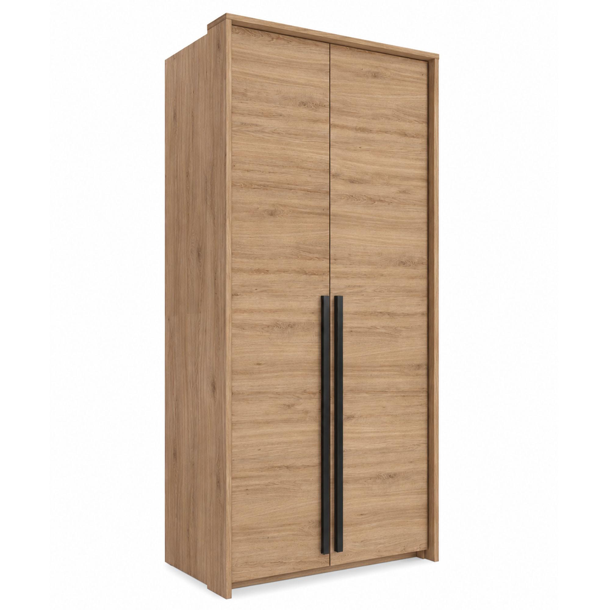 DREHTÜRENSCHRANK Giana mit 2 Türen, 105 cm, eichefarben - Eichefarben, Holzwerkstoff (105/217/65cm) - Beautysofa