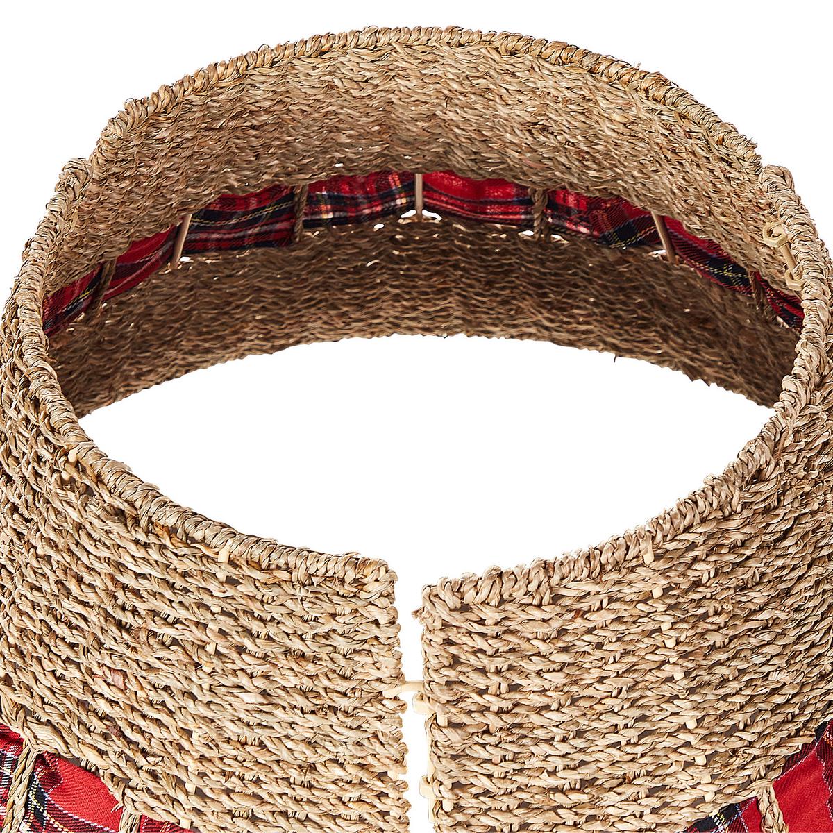 WEIHNACHTSBAUMKRAGEN 27 cm Beige Marche - Beige, Naturmaterialien (27cm) - Beliani