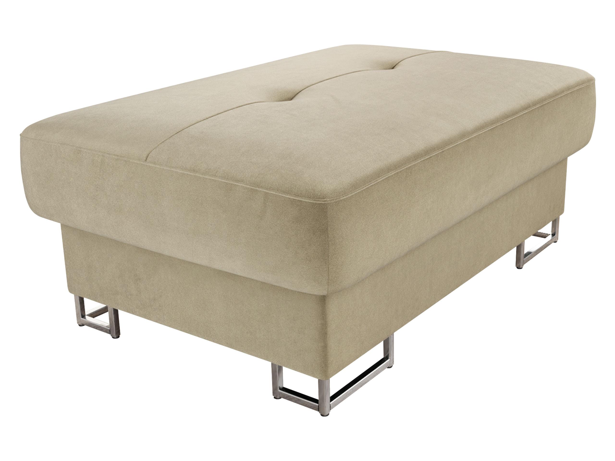 POLSTERHOCKER Cotere - Silberfarben/Mokka, Holz/Textil (104/42/67cm) - MIRJAN24