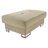POLSTERHOCKER Cotere - Silberfarben/Mokka, Holz/Textil (104/42/67cm) - MIRJAN24