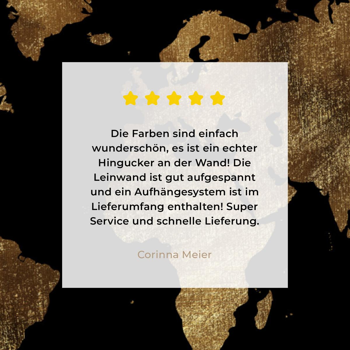 LEINWANDBILD Weltkarte - Gold - Luxus - Erde - Schwarz Wohnzimmer Groß 120x80 cm - Goldfarben, Textil (120/80cm) - MuchoWow