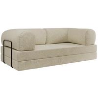 3-SITZER SOFA ORSETTO - Creme Stukture - Creme/Schwarz, Textil/Metall (200/70/100cm) - MKS