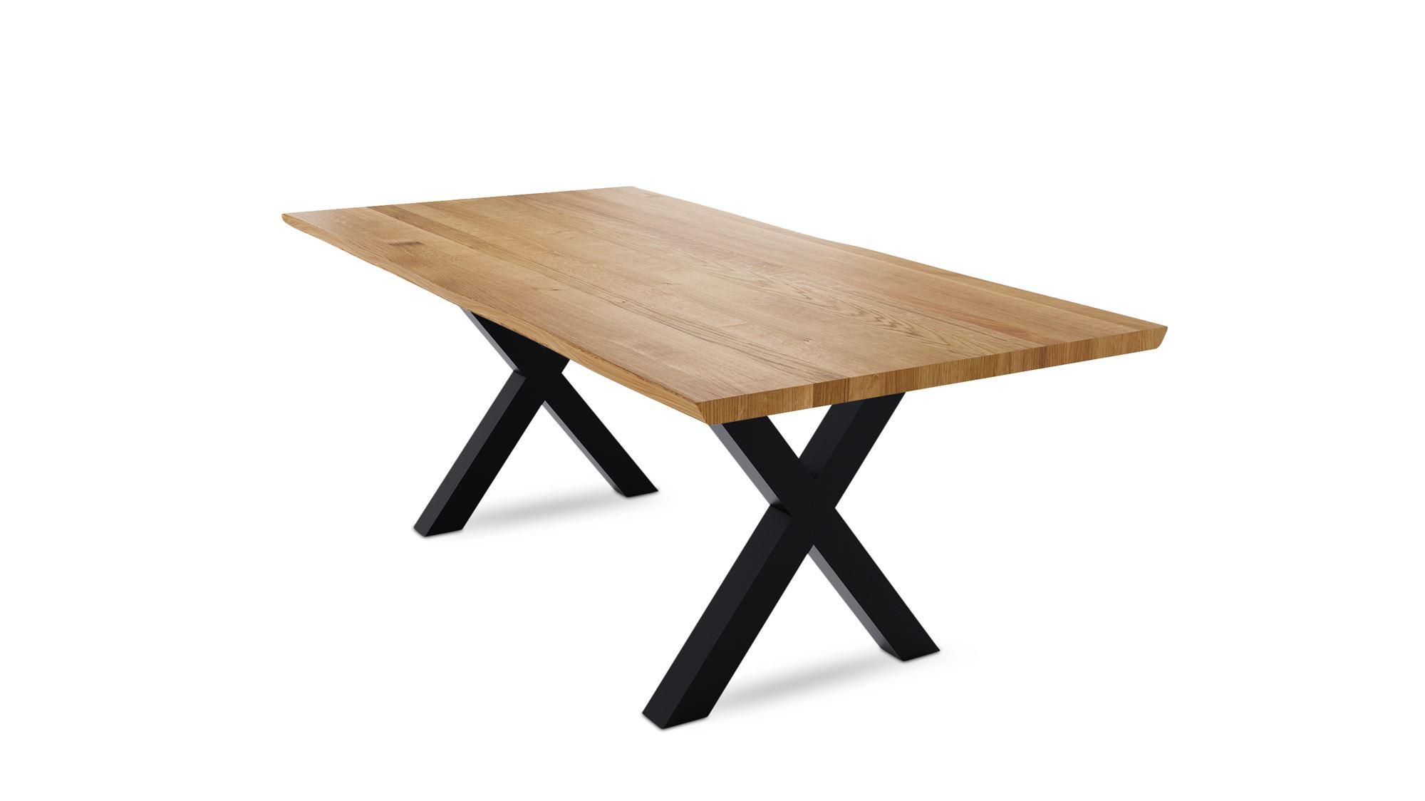 BAUMKANTENTISCH Daisie 3 180x79x90 Massivholztisch Wildeiche geölt - Wildeiche, Holz (180/79/90cm) - 58aufmkessel