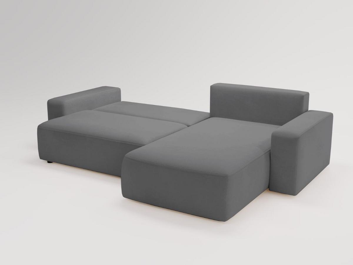 ECKSOFA Tazones Dunkelgrau Rechts - Dunkelgrau, Holz/Kunststoff (250/165cm) - Graingold