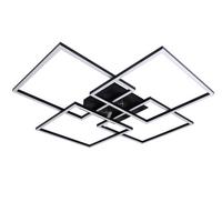 LED-DECKENLEUCHTE Galloway 72.4/72.4/7.3 cm - Schwarz, Metall (72.4/72.4/7.3cm) - Nettlife