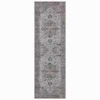 LÄUFER waschbar, mit Medaillon, VERNANTE in Beige-Grau, 80 x 250 cm - Beige, Textil (80/250cm) - KADIMA DESIGN