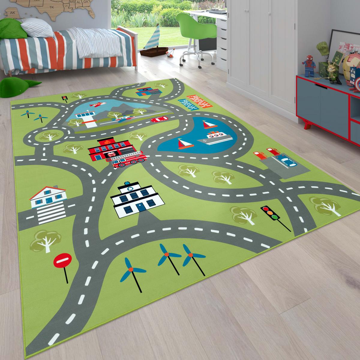 KINDERTEPPICH Waschbar, mit Struktur, Grün, 100 x 200 cm - Grün, Textil (200/100cm) - KADIMA DESIGN