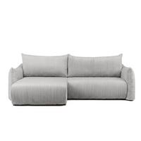 ECKSOFA Mailand Mit Schlaffunktion - Grau, Holzwerkstoff/Textil (154/260cm) - Fun Möbel