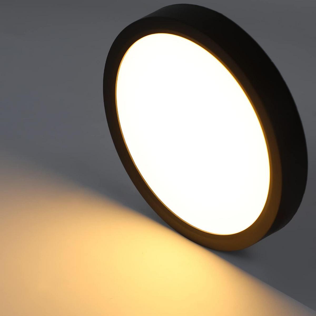 LED DECKENLEUCHTE Juliettara 23/23/2.4 cm - Schwarz, Kunststoff (23/23/2.4cm) - ZMH