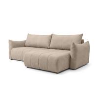 ECKSOFA Ontario Mit Schlaffunktion - Beige, Holzwerkstoff/Textil (260/154cm) - Fun Möbel
