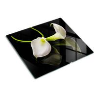GLASPLATTE 60x52 cm Calla - Weiß, Glas (60/0.4/52cm) - TULUP
