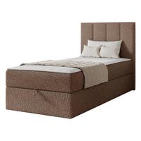 BOXBETT Rebos Single Boucle - H3 - Braun, Holz/Textil (80/200cm) - MIRJAN24