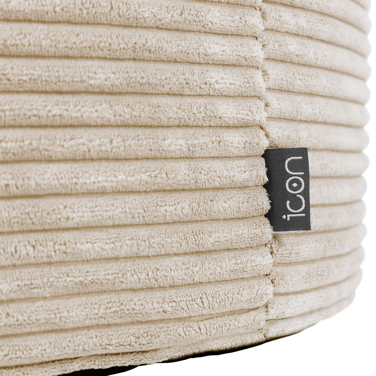 SITZPOUF Rund Milano - Beige, Textil (55/35/55cm) - icon