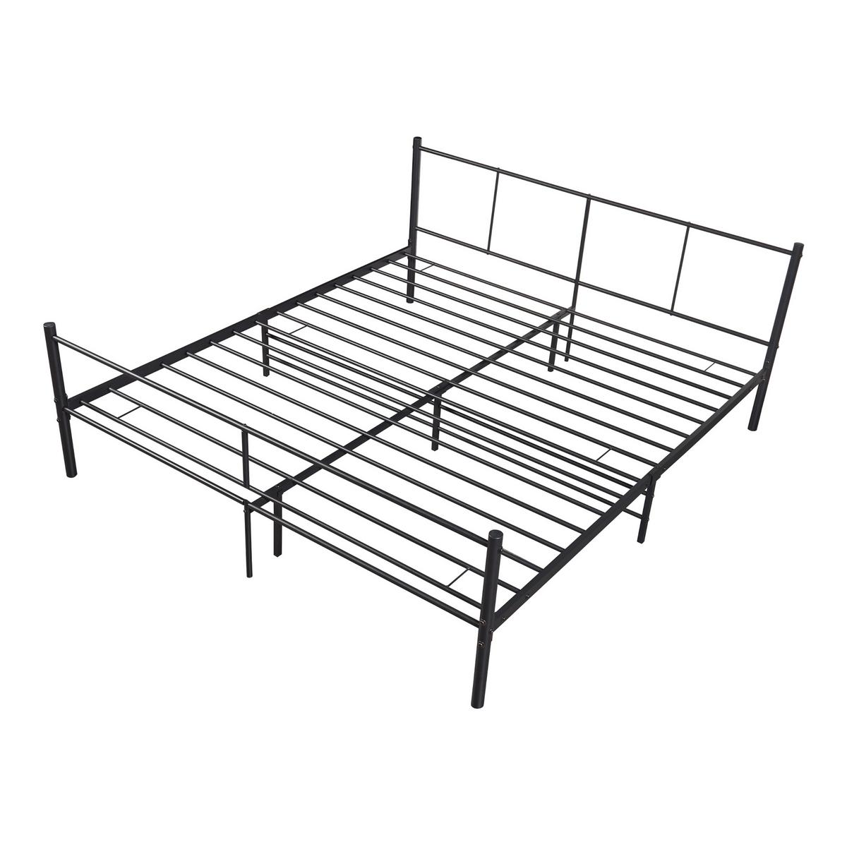 METALLBETT Laos - Schwarz, Metall (180/200cm) - [en.casa]