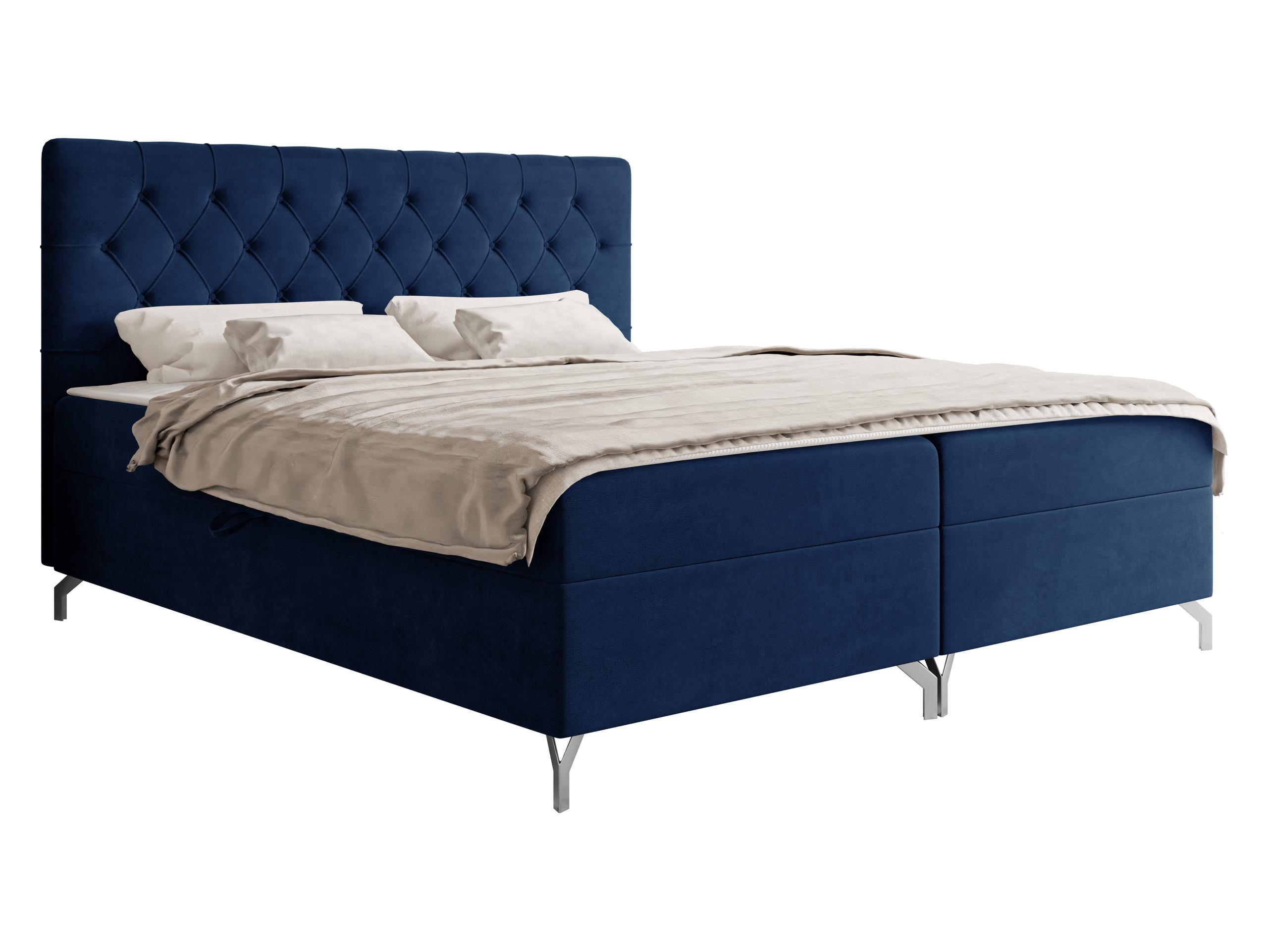 BOXBETT Guilette - H3 - Silberfarben/Dunkelblau, Holz/Holzwerkstoff (120/200cm) - MIRJAN24