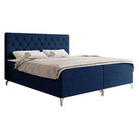 BOXBETT Guilette - H3 - Silberfarben/Dunkelblau, Holz/Holzwerkstoff (160/200cm) - MIRJAN24
