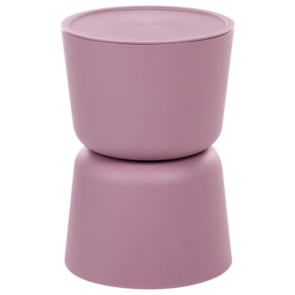 BEISTELLTISCH 2er-Set mit Stauraum 32/40 cm Purpur Grün - Lila, Kunststoff (32/32/46cm) - Beliani