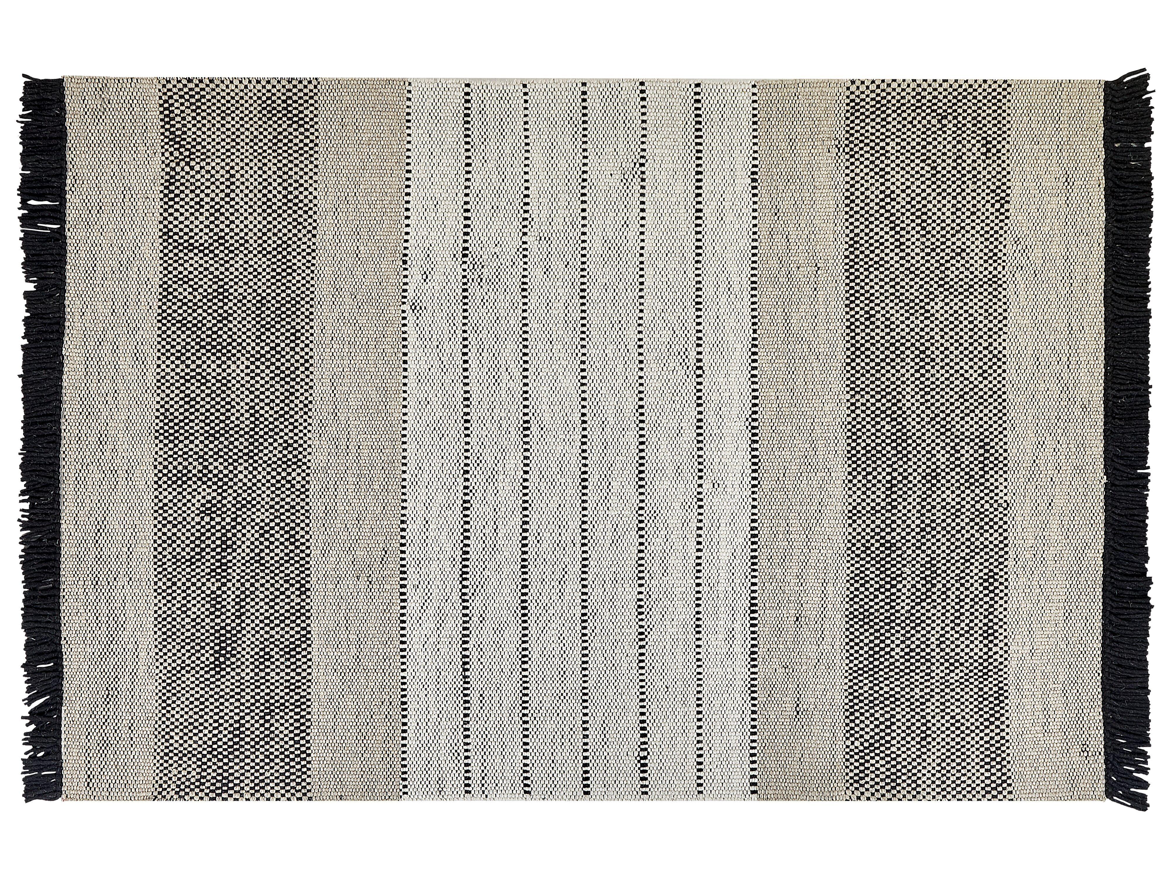 TEPPICH geflochten Yazlik 200/140 cm - Beige, Textil (140/200cm) - Beliani