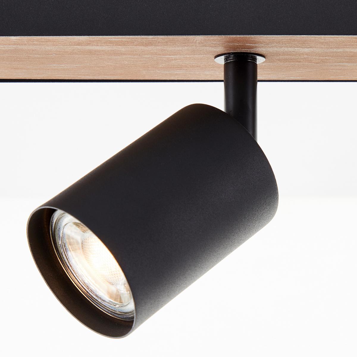 LED SPOT Jello Wood Schwarz/Holz 8/60/15,3 cm - Multicolor, Metall (8/60/15.3cm) - Brilliant