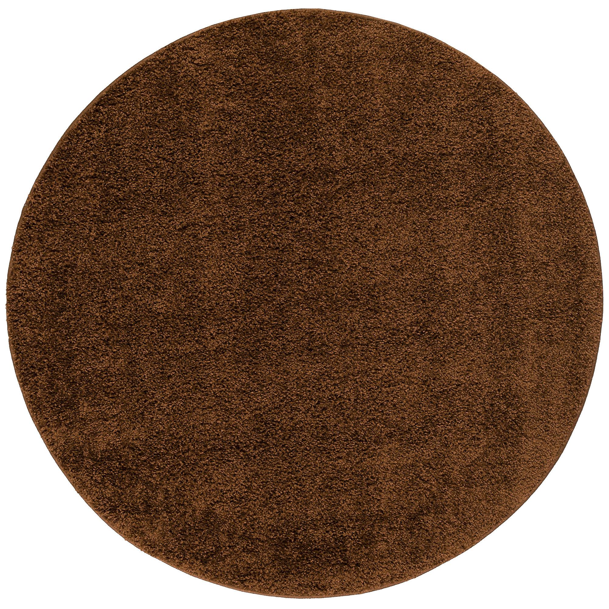 HOCHFLOR LANGFLOR TEPPICH ALOHA RUND - Braun, Textil (150/150cm) - Pergamon