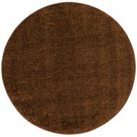 HOCHFLOR LANGFLOR TEPPICH ALOHA RUND - Braun, Textil (150/150cm) - Pergamon