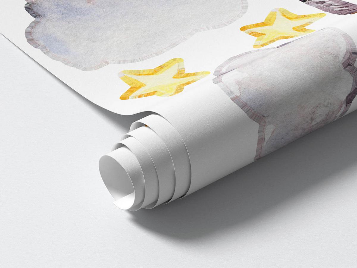 WANDAUFKLEBER 80x123cm - Aquarelltiere - Multicolor, Kunststoff (80/123/0.1cm) - Wallfluent
