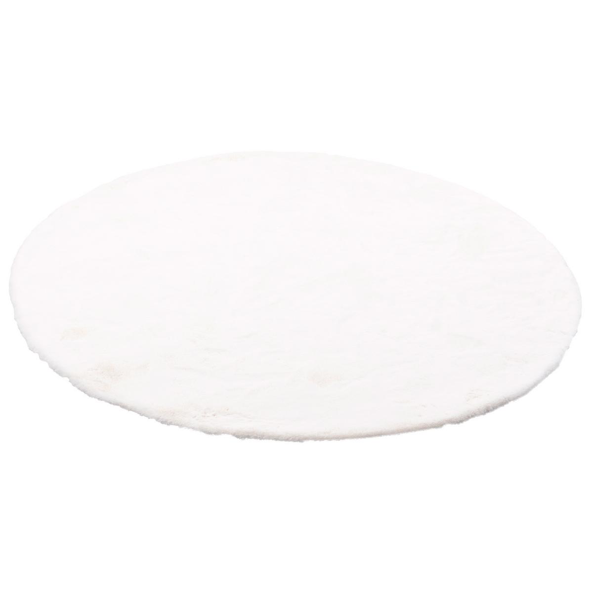 FELLTEPPICH LUXUS SUPER SOFT PLUSH RUND - Weiß, Textil (80/80cm) - Pergamon