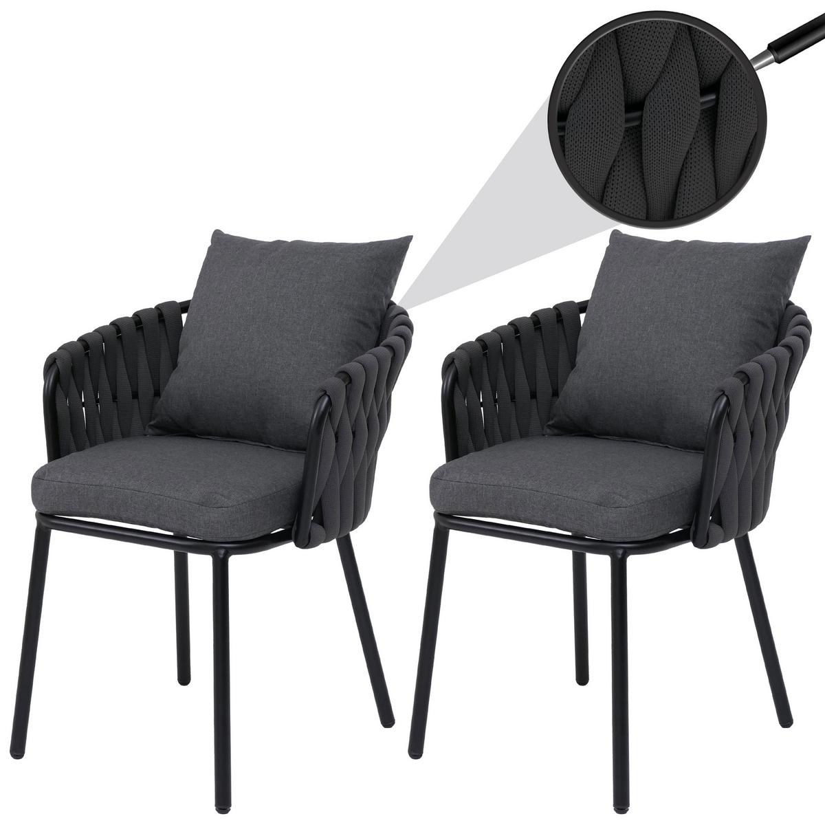 GARTENSTUHL Anthrazit - Anthrazit, Metall (56/71/57cm) - MCW
