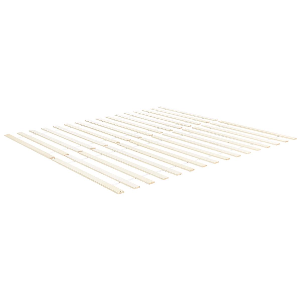 BETT mit Lattenrost 180x200 cm Heller Holzfarbton Tannay - Hellbraun, Holz (180/200cm) - Beliani